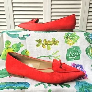 Ann Taylor Flats, Size 9.5, Red